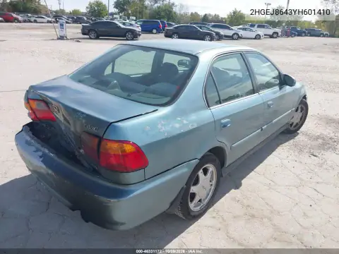 2000 Honda Civic Ex VIN 2HGEJ8643YH601410 фото 5