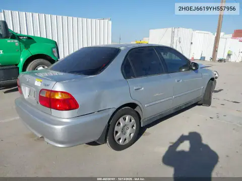 2HGEJ6619YH557956 — 2000 Honda Civic, фото 5 с аукциона IAAI, Передняя часть