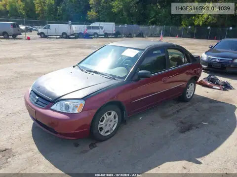1HGES16592L011039 — 2002 Honda Civic, фото 3 с аукциона IAAI, Задняя часть
