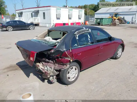 1HGES16592L011039 — 2002 Honda Civic, фото 5 с аукциона IAAI, Задняя часть