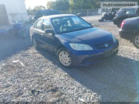 2HGES16584H536884 — 2004 Honda Civic, Естественный износ, фото до ремонта