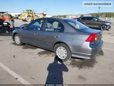 2005 Honda Civic Lx VIN 2HGES16625H555828 фото 4