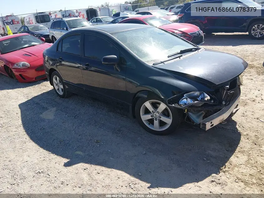 1HGFA16866L078379 — 2006 Honda Civic, фото 2 с аукциона IAAI, Передняя часть