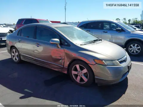 1HGFA16846L141558 — 2006 Honda Civic, Передняя часть справа, фото до ремонта