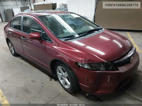 1HGFA16836L059773 — 2006 Honda Civic, Передняя часть, фото до ремонта