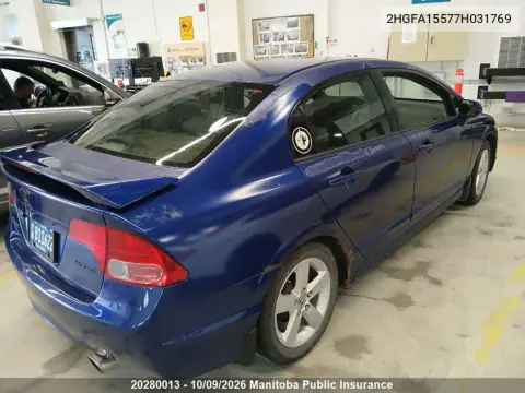 2007 Honda Civic Lx VIN 2HGFA15577H031769 фото 4