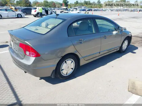 2007 Honda Civic Hybrid VIN JHMFA36267S027816 фото 5