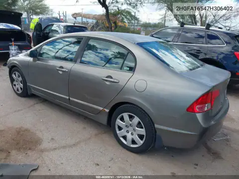 2HGFA16547H306402 — 2007 Honda Civic, фото 4 с аукциона IAAI, Не указано