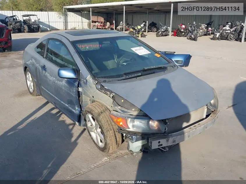 2007 Honda Civic Ex VIN 2HGFG12897H541134 фото 2