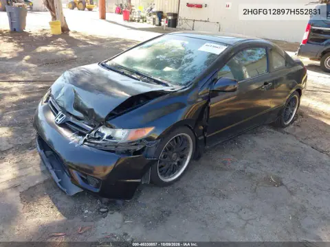 2007 Honda Civic Ex VIN 2HGFG12897H552831 фото 3