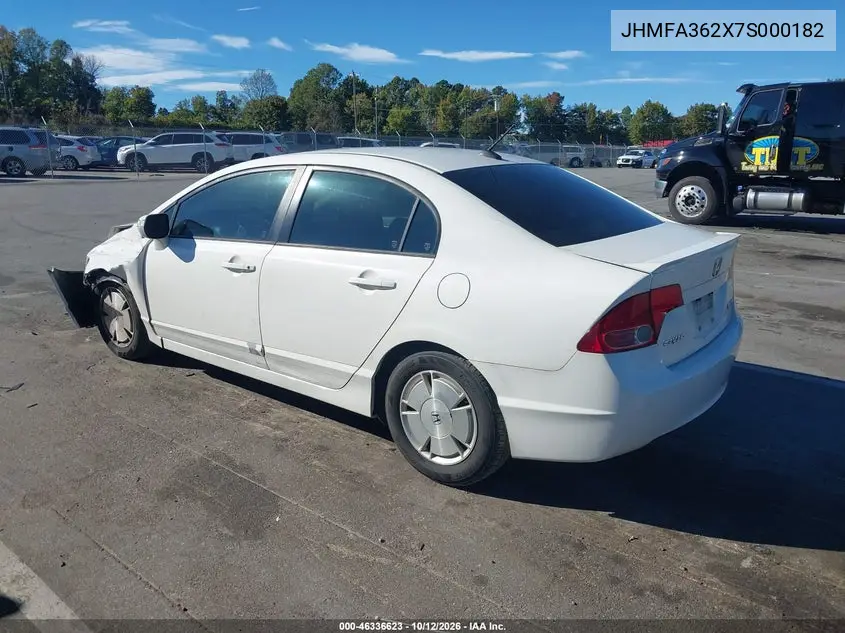 2007 Honda Civic Hybrid VIN JHMFA362X7S000182 фото 4