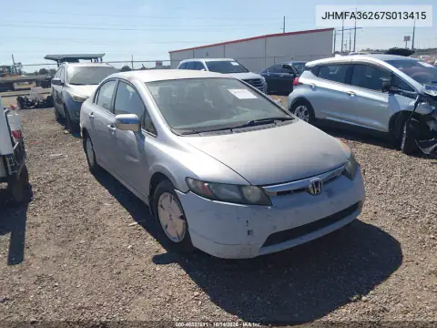 JHMFA36267S013415 — 2007 Honda Civic, Задняя часть слева, фото до ремонта