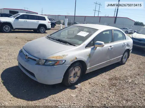 JHMFA36267S013415 — 2007 Honda Civic, фото 3 с аукциона IAAI, Задняя часть слева