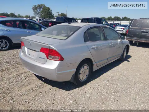 JHMFA36267S013415 — 2007 Honda Civic, фото 5 с аукциона IAAI, Задняя часть слева