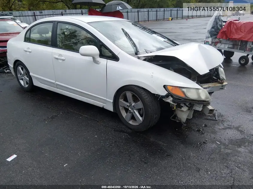 2007 Honda Civic Lx VIN 1HGFA15557L108304 фото 1