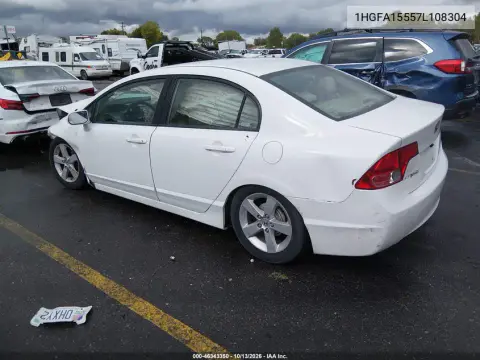 2007 Honda Civic Lx VIN 1HGFA15557L108304 фото 3