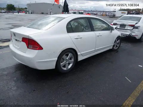 2007 Honda Civic Lx VIN 1HGFA15557L108304 фото 4