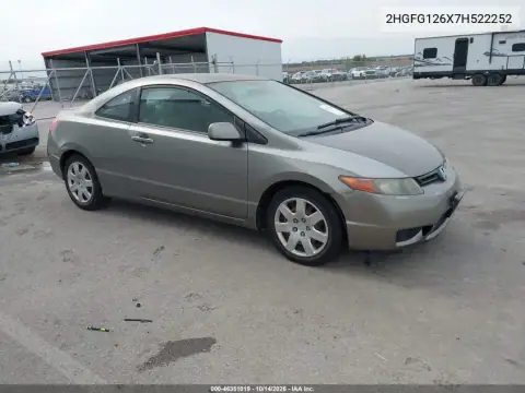 2HGFG126X7H522252 — 2007 Honda Civic, фото 2 с аукциона IAAI, Левый бок