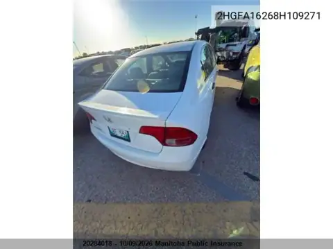 2008 Honda Civic Dx-A VIN 2HGFA16268H109271 фото 3