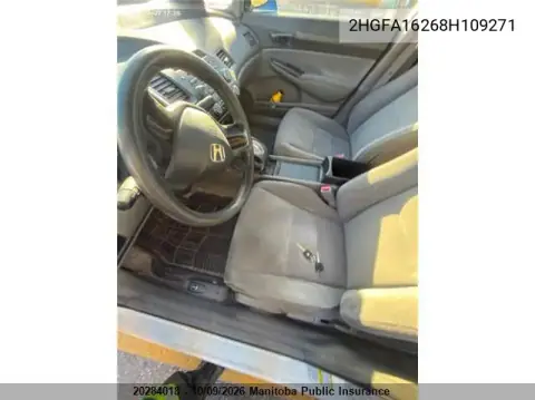 2008 Honda Civic Dx-A VIN 2HGFA16268H109271 фото 4