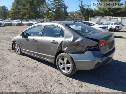 2008 Honda Civic Ex VIN 2HGFA16898H354120 фото 4