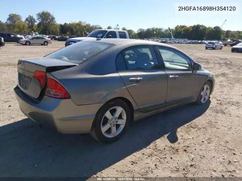 2008 Honda Civic Ex VIN 2HGFA16898H354120 фото 5