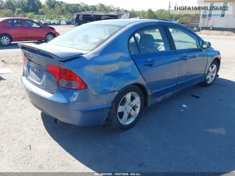 2008 Honda Civic Ex VIN 1HGFA16898L056802 фото 5