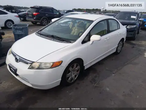 2008 Honda Civic Lx VIN 1HGFA16568L031135 фото 3