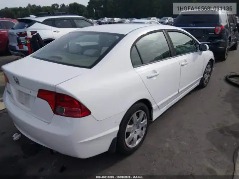 2008 Honda Civic Lx VIN 1HGFA16568L031135 фото 5