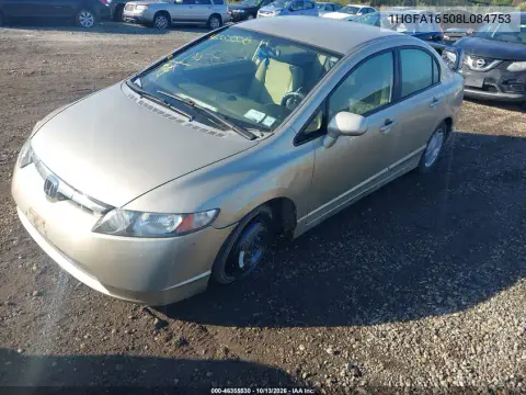 2008 Honda Civic Lx VIN 1HGFA16508L084753 фото 3