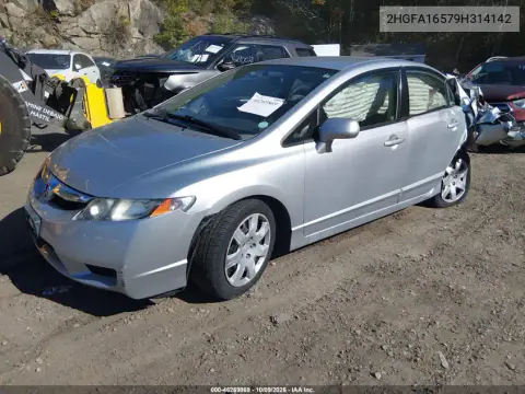 2009 Honda Civic Lx VIN 2HGFA16579H314142 фото 3