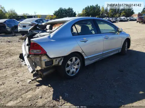 2009 Honda Civic Lx VIN 2HGFA16579H314142 фото 5