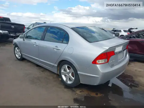 2009 Honda Civic Lx-S VIN 2HGFA16679H510414 фото 4