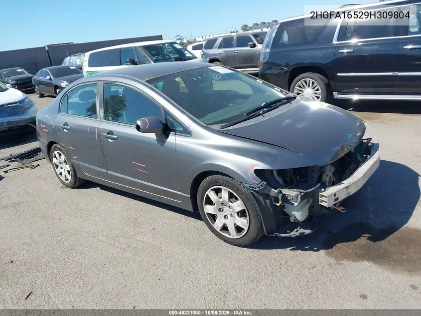 2009 Honda Civic Lx VIN 2HGFA16529H309804 фото 2