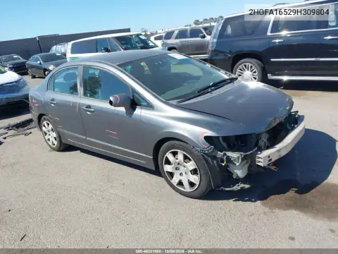 2009 Honda Civic Lx VIN 2HGFA16529H309804 фото 2