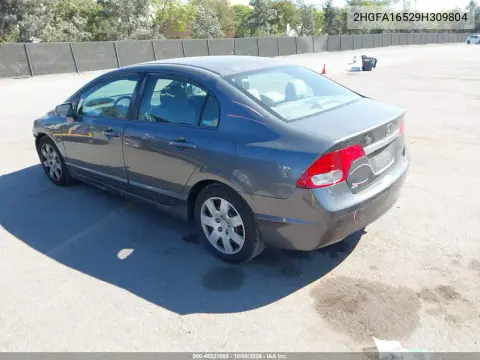 2009 Honda Civic Lx VIN 2HGFA16529H309804 фото 4