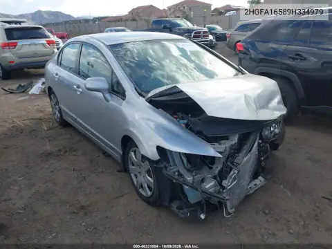 2009 Honda Civic Lx VIN 2HGFA16589H334979 фото 2
