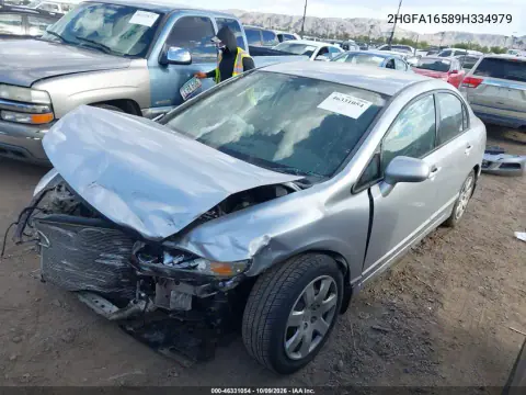 2009 Honda Civic Lx VIN 2HGFA16589H334979 фото 3
