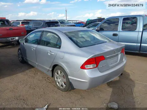 2009 Honda Civic Lx VIN 2HGFA16589H334979 фото 4