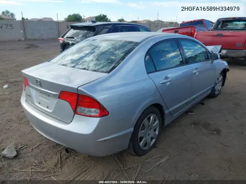 2009 Honda Civic Lx VIN 2HGFA16589H334979 фото 5