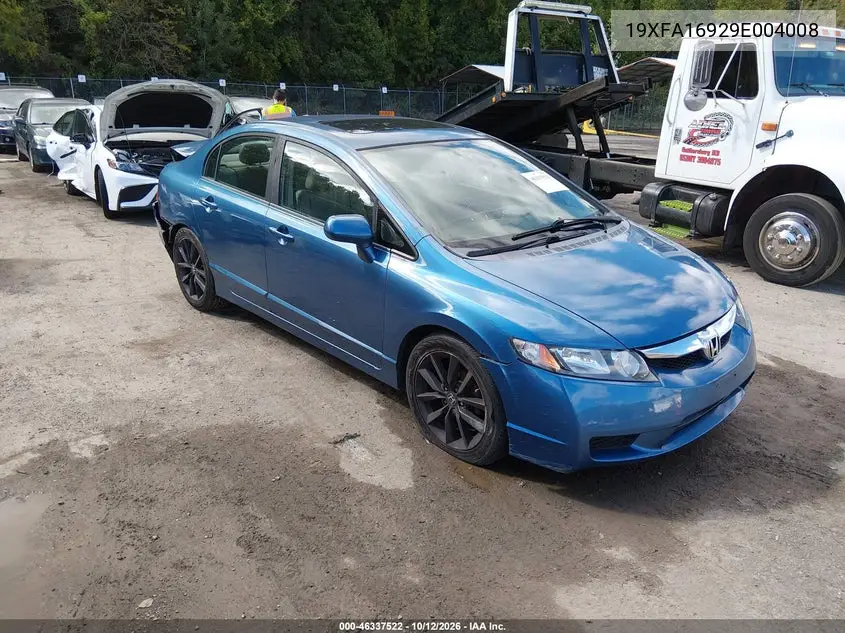 2009 Honda Civic Ex-L VIN 19XFA16929E004008 фото 2