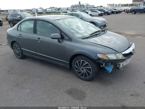 2010 Honda Civic Lx VIN 19XFA1F53AE081021 фото 1