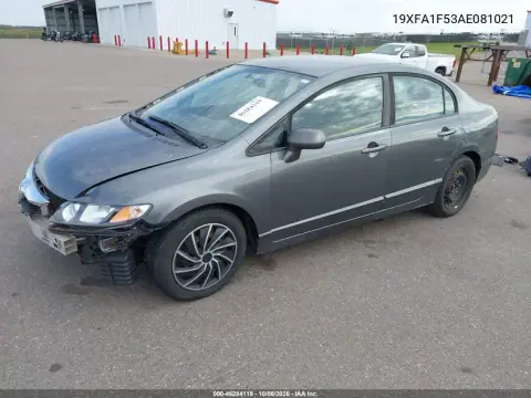 2010 Honda Civic Lx VIN 19XFA1F53AE081021 фото 2