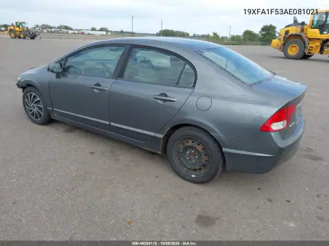 2010 Honda Civic Lx VIN 19XFA1F53AE081021 фото 3