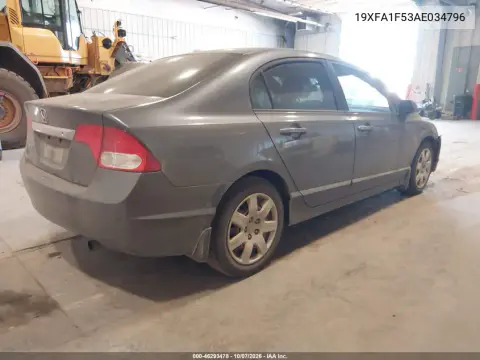 2010 Honda Civic Lx VIN 19XFA1F53AE034796 фото 5