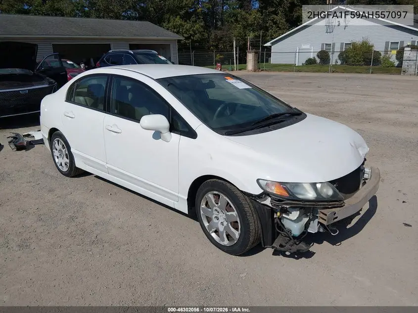 2010 Honda Civic Lx VIN 2HGFA1F59AH557097 фото 2