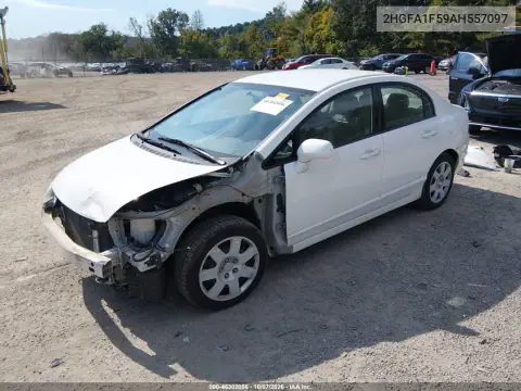 2010 Honda Civic Lx VIN 2HGFA1F59AH557097 фото 3
