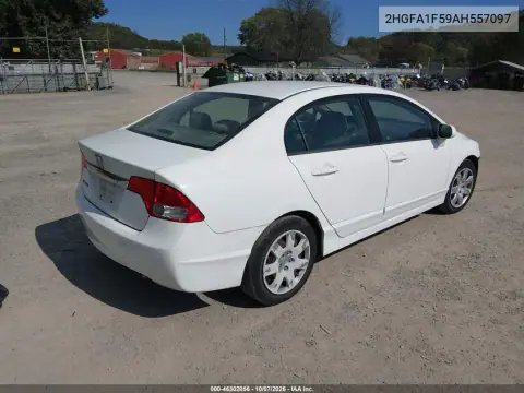2010 Honda Civic Lx VIN 2HGFA1F59AH557097 фото 5