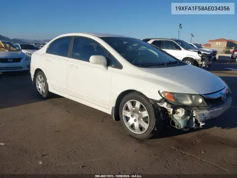 19XFA1F58AE034356 — 2010 Honda Civic, Передняя часть, фото до ремонта