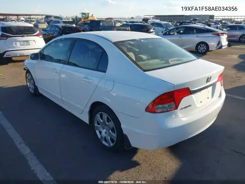 2010 Honda Civic Lx VIN 19XFA1F58AE034356 фото 4